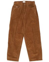 Obey - Broeken ,Bruin ,Katoen Ribfluwelen Lange Broek - Lyst