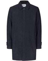 Samsøe & Samsøe - Jassen ,Blauw ,Wol Salabby Coat - Lyst