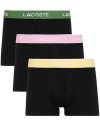Lacoste - Ondergoed ,Zwart ,Katoen Tripack Boxer Katoen Stretch - Lyst