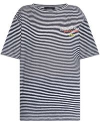 DSquared² - Tops ,Blauw ,Linnen T-Shirt Capsule Summer Lovers - Lyst