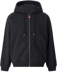 CASABLANCA - Crystal Monogram Zip-Up Hoodie - Lyst