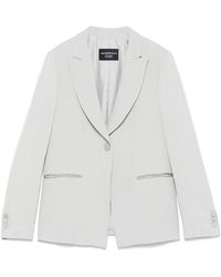 Emporio Armani - Hellgraue Capsule Jackets Mit Knopfverschluss - Lyst