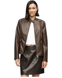 Guess - Jassen ,Bruin ,Leer Claudine Biker - Lyst