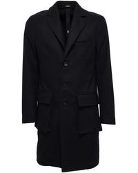 Officina 36 - Jassen ,Blauw ,Wol Wollen Jas Slim Fit - Lyst