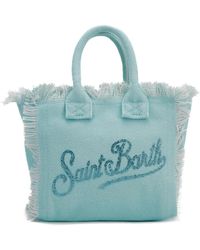 Mc2 Saint Barth - Klare blaue canvas mini shopper tasche - Lyst