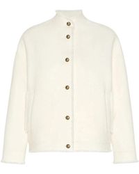 Max Mara - Jassen ,Wit ,Wol Lichtgewicht Jas - Lyst