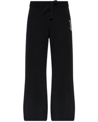 Amiri - Broeken ,Zwart ,Wol Wolbroek Met Logo - Lyst