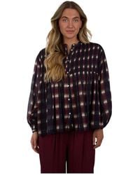 By-Bar - Overhemden ,Veelkleurig ,Katoen Geruite Blouse - Lyst