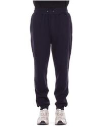 Fay - Broeken ,Blauw ,Katoen Cotton Trainingsbroeken - Lyst