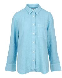 Roy Rogers - Lino colletto camicia azzurro chiaro - Lyst