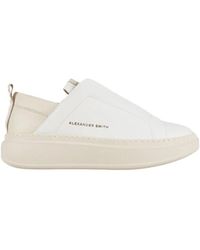 Alexander Smith - Schoenen ,Wit ,Leer Wembley Slip-On Van Wit Leer Met Hak En Zool - Lyst