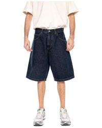 Edwin - Korte Broeken ,Blauw ,Katoen Worker Short - Lyst
