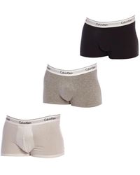 Calvin Klein - Ondergoed ,Veelkleurig ,Katoen Icon Cotton Stretch 3-Pack Boxer Brief - Lyst
