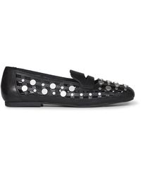 Ash - Schoenen ,Zwart ,Leer Bali Square Toe Open Weave Studded Loafer - Lyst