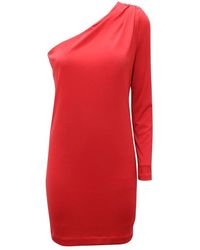 Guess - Kleedjes ,Rood ,One-Shoulder Jurk - Lyst