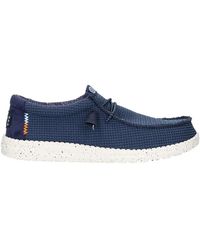 HEYDUDE - Schoenen ,Blauw ,Blauwe Sportieve Wally Mocassin Schoen - Lyst