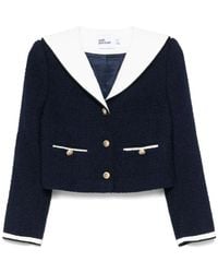Self-Portrait - Jacket With Collar - Lyst