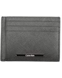 Calvin Klein - Geldbörse schwarz kartenhalter kontrast logo - Lyst