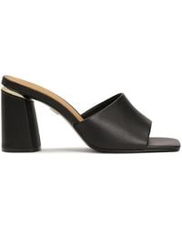 Kazar - Schwarze Mules Auf Einem Pfosten Mit Quadratischer Vorderseite - Lyst
