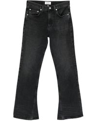 Agolde - Zwarte Regeneratieve Katoenen Bell Bottom Jeans - Lyst