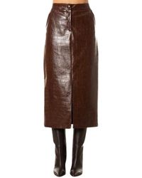 ACTUALEE - Rokken ,Bruin ,Gonna Lunga Con Stampa Cocco - Lyst