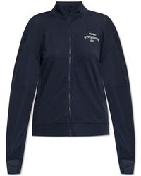 EA7 - Hoodies & Sweatvesten ,Blauw ,Polyester Sweatshirt Met Geborduurd Logo - Lyst