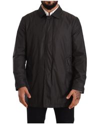 Dolce & Gabbana - Zwarte Polyester Trenchcoat Jas - Lyst