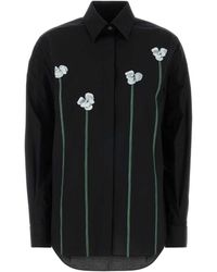 Moschino - Overhemden ,Zwart ,Katoen Stretch Poplin Shirt - Lyst