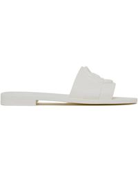Moncler - Slides blancas con correa 3d - Lyst