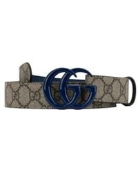 Gucci - Leren Riem Met Logo Gesp - Lyst