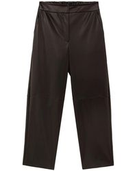 Alpha Studio - Leather Trousers - Lyst