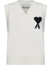 Ami Paris - V-Neck Knitwear - Lyst