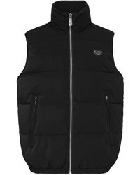 Philipp Plein - Jassen ,Zwart ,Nylon Nylon Down Jacket Vest - Lyst