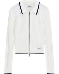 Guess - Gj Ls Polo Cable Zipped Sweater - Lyst