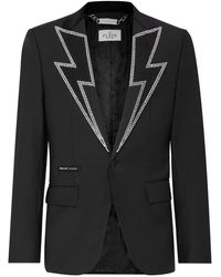Philipp Plein - Blazer Lord Fit Met Kristallen - Lyst