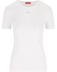 DIESEL - Tops ,Wit ,T-Shirt - Lyst