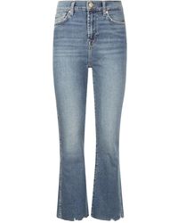 7 For All Mankind - Hohe taille slim kick jeans 7 for all kind - Lyst