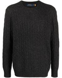 Polo Ralph Lauren - Kabel Gebreide Kasjmier Jumper - Lyst