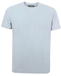 Zanone - Tops ,Blauw ,Katoen Lichtblauw Crew-Neck T-Shirt Slim Fit - Lyst
