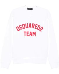 DSquared² - Hoodies & Sweatvesten ,Wit ,Stijlvolle Sweatshirt Voor Mannen - Lyst