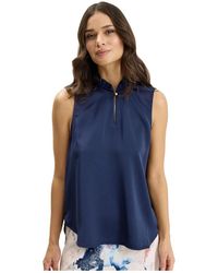 iN FRONT - Tops ,Blauw ,Sleeveless Top - Lyst