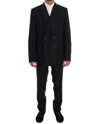 Dolce & Gabbana - Wool Double Breasted Slim Fit Suit - Lyst