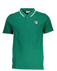 Fila - Polo classico in cotone verde - Lyst