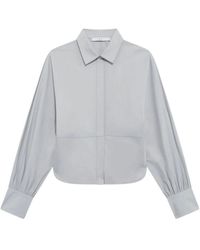 IRO - Overhemden ,Grijs ,Leer Janine Shirt - Lyst