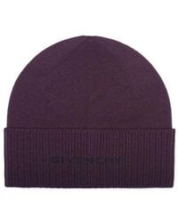 Givenchy - Geborduurde Logo Wollen Muts Voor Mannen - Lyst