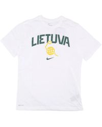 Nike - Tops ,Wit ,Katoen 2024 Basketbalshirt Litouwen Team - Lyst
