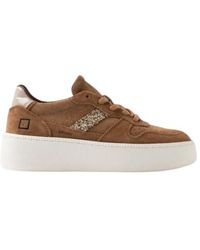 Date - Schoenen ,Bruin ,Katoen Donna Sneakers - Lyst
