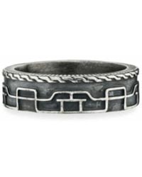 Caï - Geoxideerde Sterling Zilveren Ring Met Japanse Motieven - Lyst