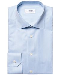 Eton - Slim fit signature twill gestreiftes hemd - Lyst