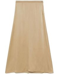 forte_forte - Rokken Maxi Rok Met Zijrits En Achtersplit - Lyst
